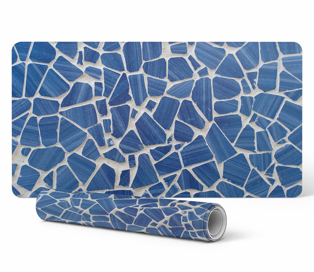 Antislip muis- en toetsenbordmat, mozaïek van fragmenten, 90x45 cm