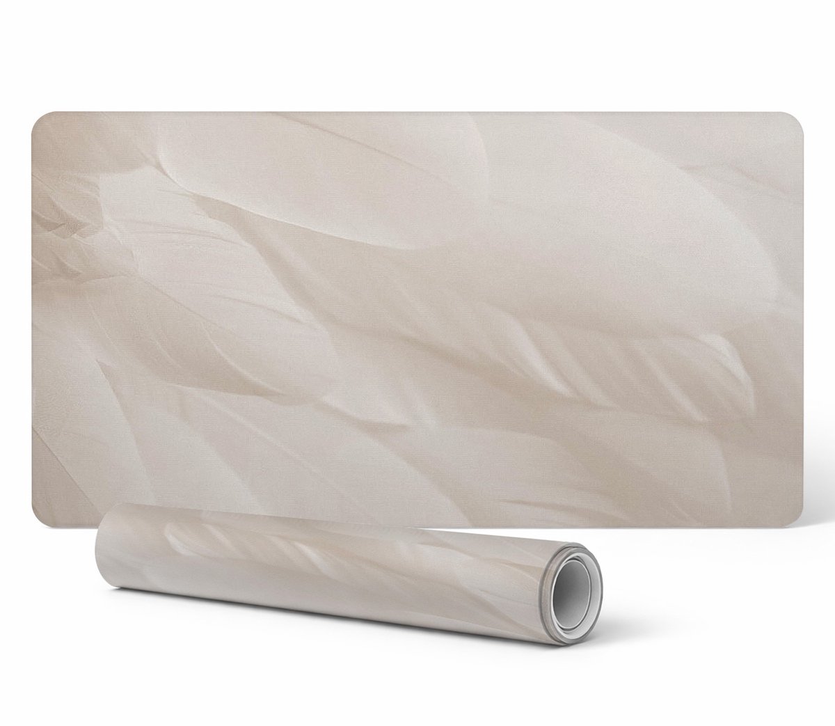 Decoratieve tafelmat met hoogwaardige print van delicate veren, 120x60 cm