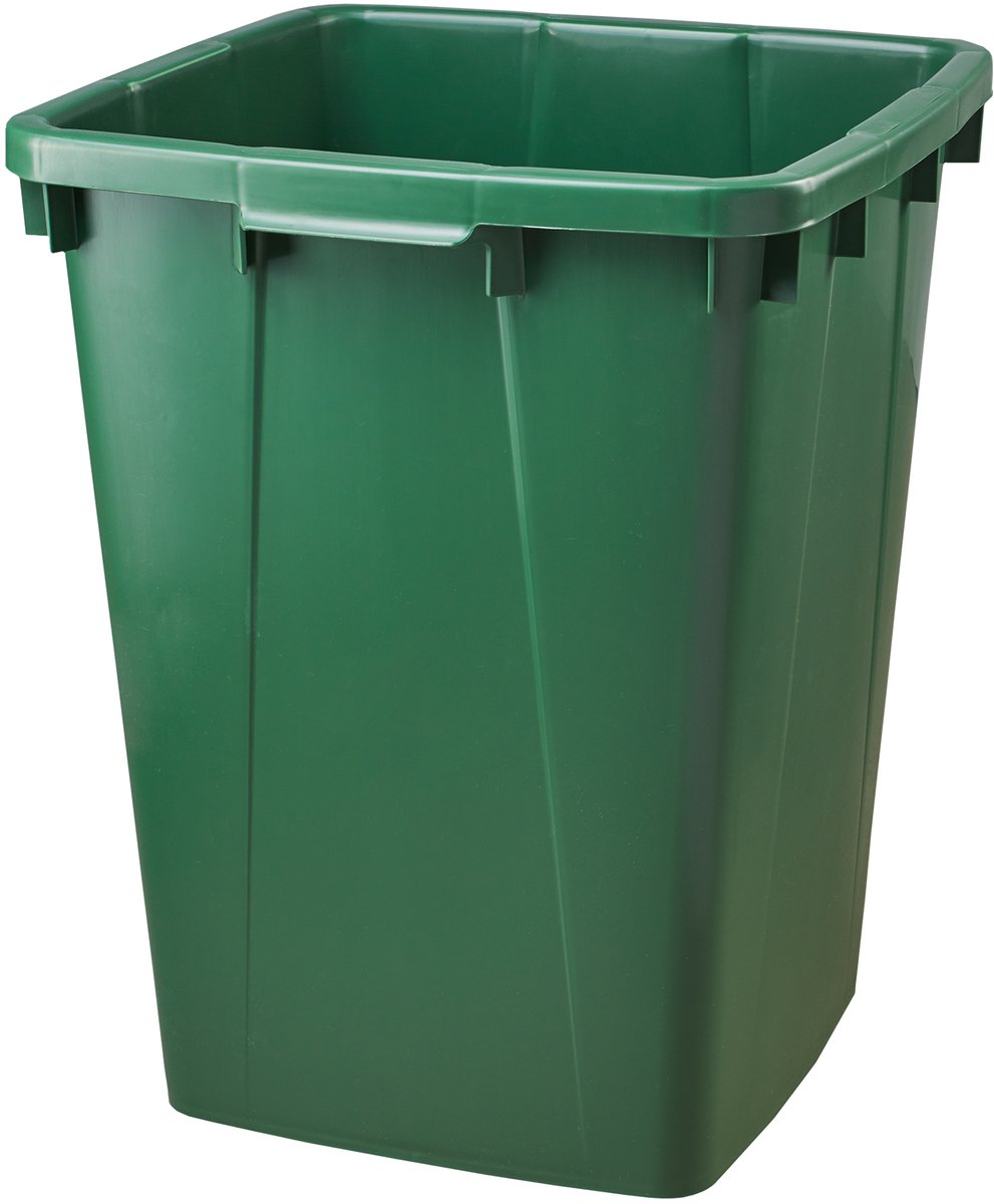 Afvalbak zonder deksel, 90 liter, groen