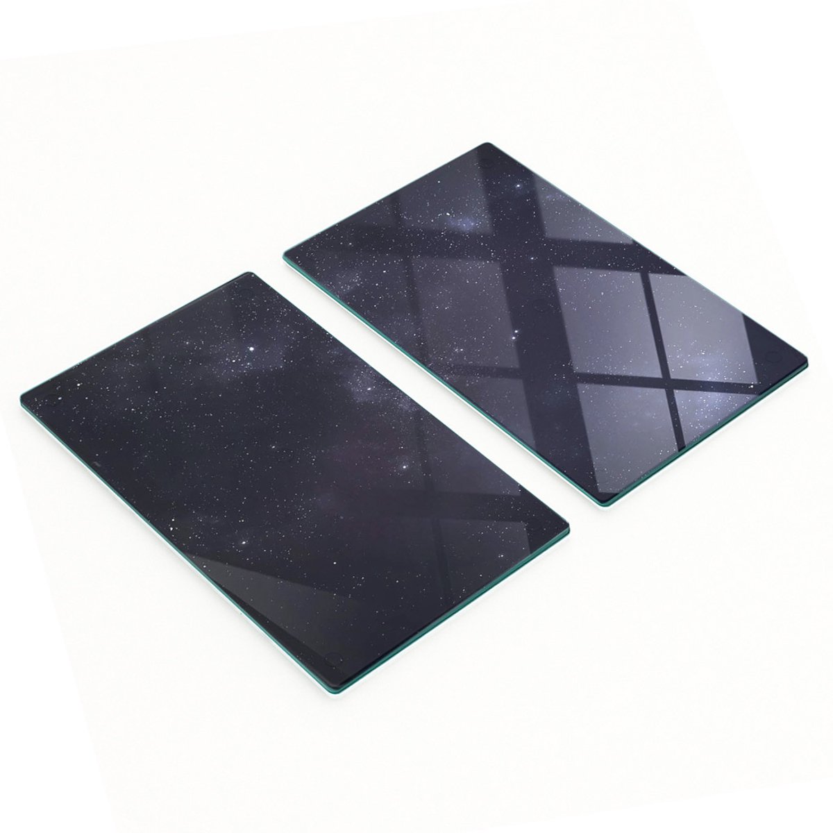 Set van gehard glazen keukenplanken met fictiepatroon 2x30x52 cm