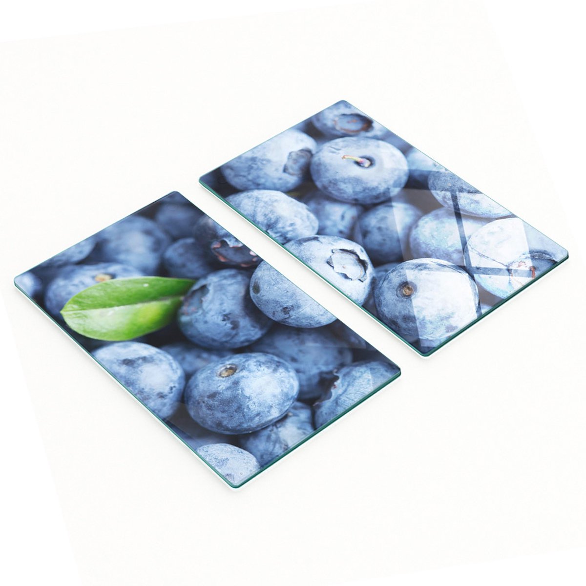 Multifunctionele decoratieve glazen borden met bosbessenprint 2x30x52 cm