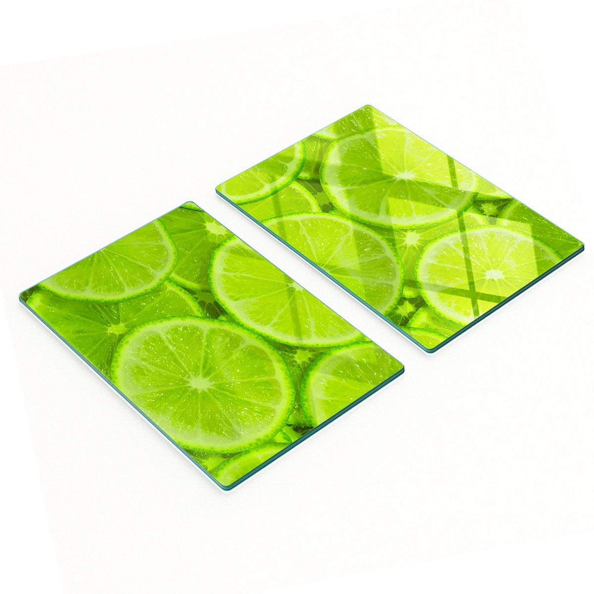 Multifunctionele decoratieve glazen borden met limoenprint 2x40x52 cm