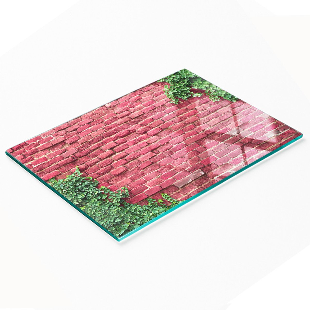 Multifunctionele decoratieve glazen wandplaat voor de keuken, baksteenmotief, 80x52 cm
