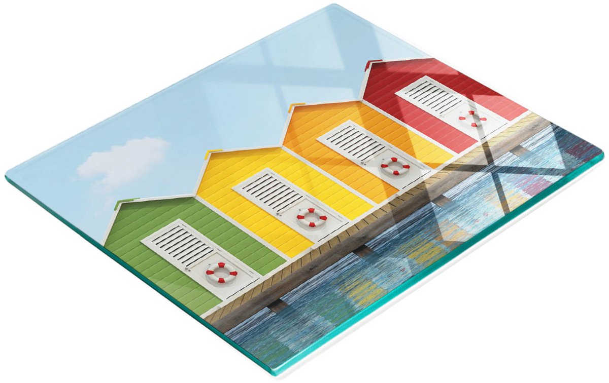 Gehard multifunctioneel decoratief paneel van glas voor strandhuisjes, 60x52 cm