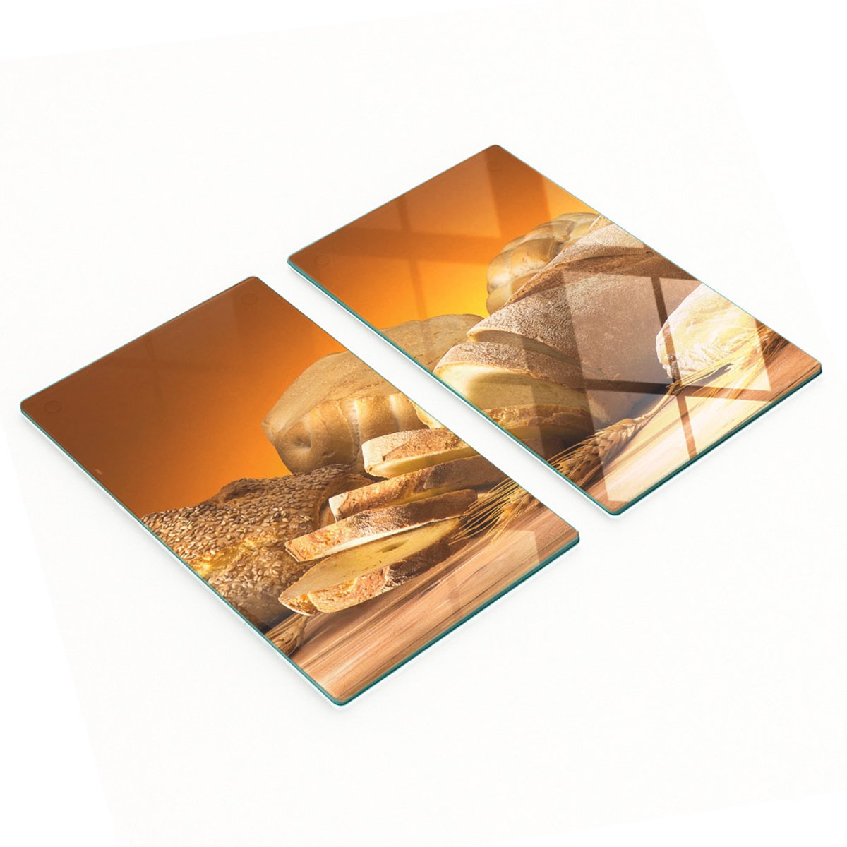 Duurzame en stijlvolle glazen borden met abstract design, 2x30x52 cm
