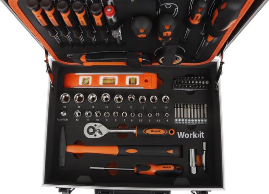 Boxer® 107-Delige gereedschapsset in koffer - XXL Toolbox - Gereedschapskoffer Gevuld - Gereedschapskist - Schroevendraaierset - Aluminium - Handgereedschap - Basisgereedschap - Cadeau voor mannen - Housewarming Cadeau