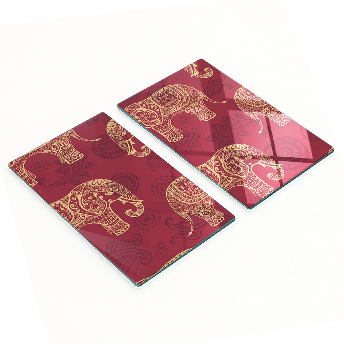 Multifunctionele decoratieve keukenplanken met olifantenmotief, geharde afwerking, 2x30x52 cm