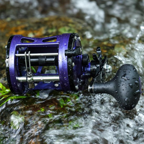 Trolling Reel - Krachtige Visrol - Boot Vissen - Soepele Lijnvoering - LDT40 - Paars — afbeelding 2