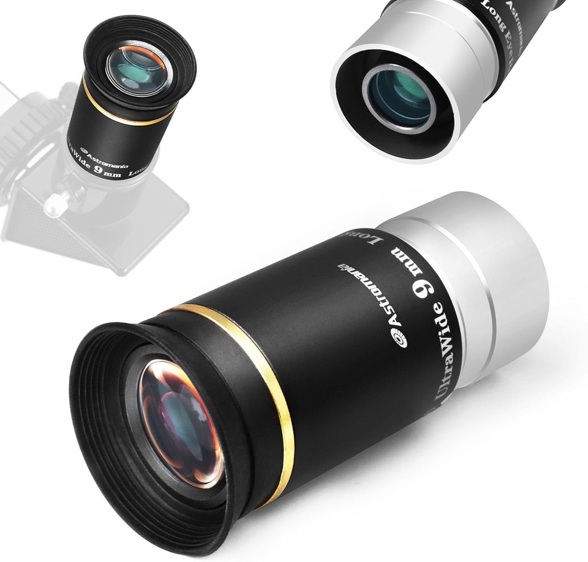 HD 9mm Groothoek Telescoop Oculair 1.25 Inch 66 Graden Volledig Multicoated