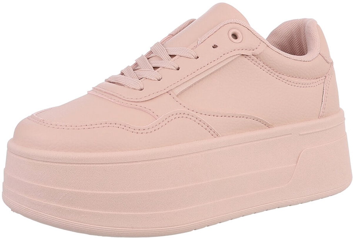 Dames wedge sneaker roze maat 38