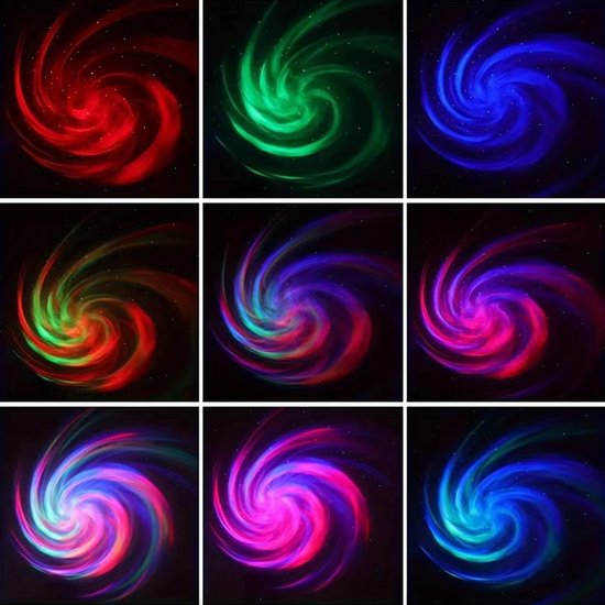 LED Galaxy Projector - Sterrenhemel Projector met Afstandsbediening - Nachtlamp - RGB Licht - Kinderkamer & Slaapkamer Decoratie van Merkloos — afbeelding 3