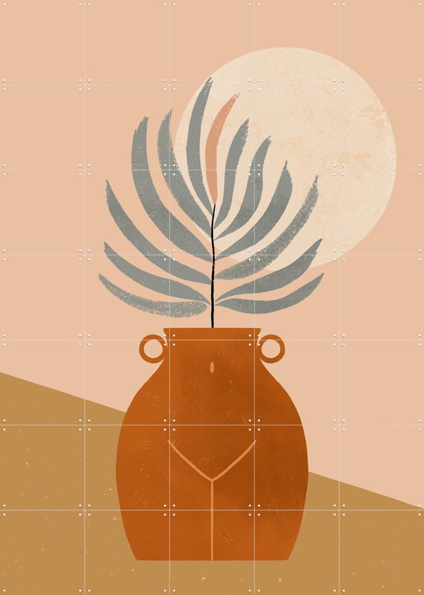 IXXI Whimsical Vases 03, Katarzyna Gąsiorowska & Various - 100 x 140 cm - Gratis ophangtool - Grote wanddecoratie en posters - Illustraties