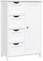Parya Home - Armoire Witte - Comprend 4 Paniers & Porte - Bois - Wit