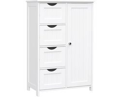 Songmics - Kast met 4 Korven en Deur - Wit