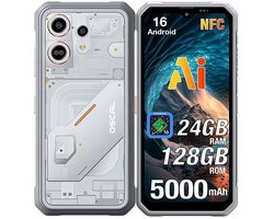 OSCAL MARINE 3 Robuuste Smartphone - 24GB RAM+256GB ROM - 5000mAh Robuuste Telefoon - 6,56 Inch - IP68 IP69K - Dual SIM 4G - Android 16 - BT5.0 - NFC GPS - Wit