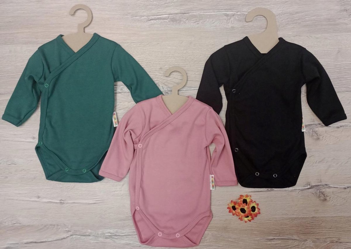 Dartomik - Babybody Met Verlengstuk - 68 - Lange Mouw - 100% Katoen