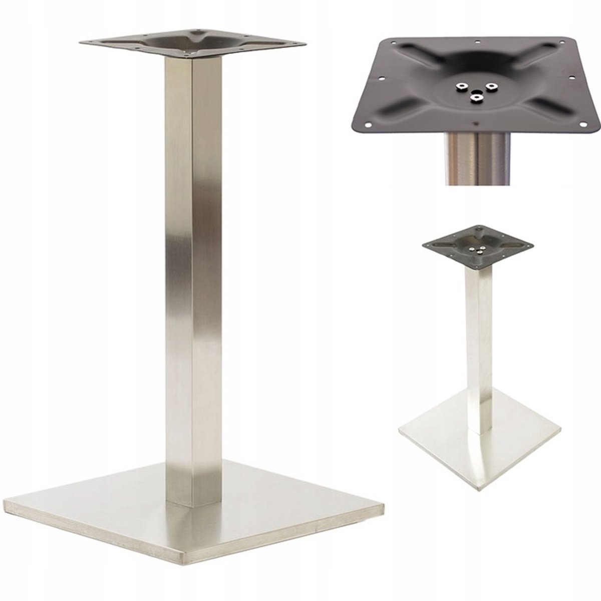 Bankietowo Loft Serie - Metalen Tafelonderstel - Zilver - 400x400 mm - Snel Monteerbaar