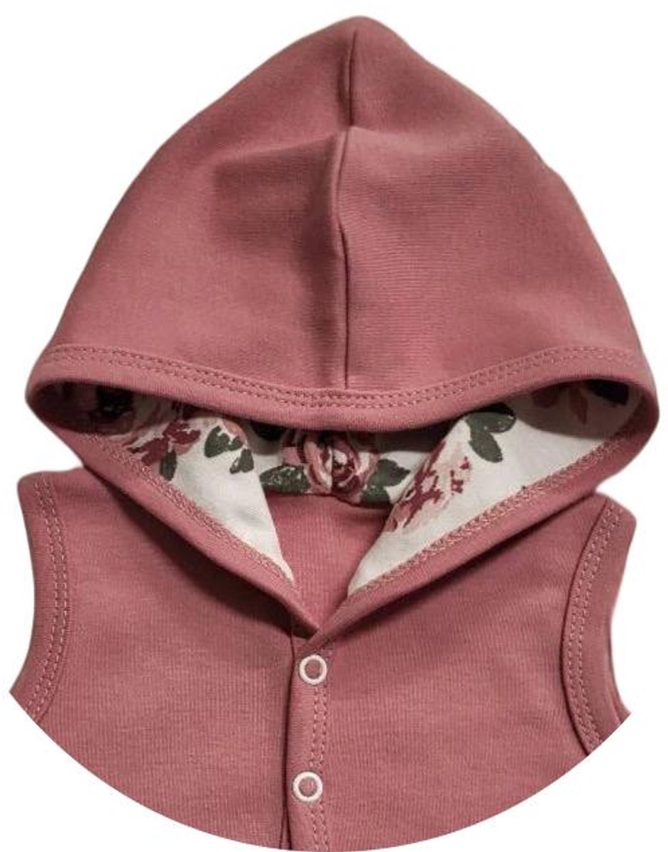 Dartomik - Meisjes Vest 104 - Met Capuchon - Poudre Roze - 100% Katoen