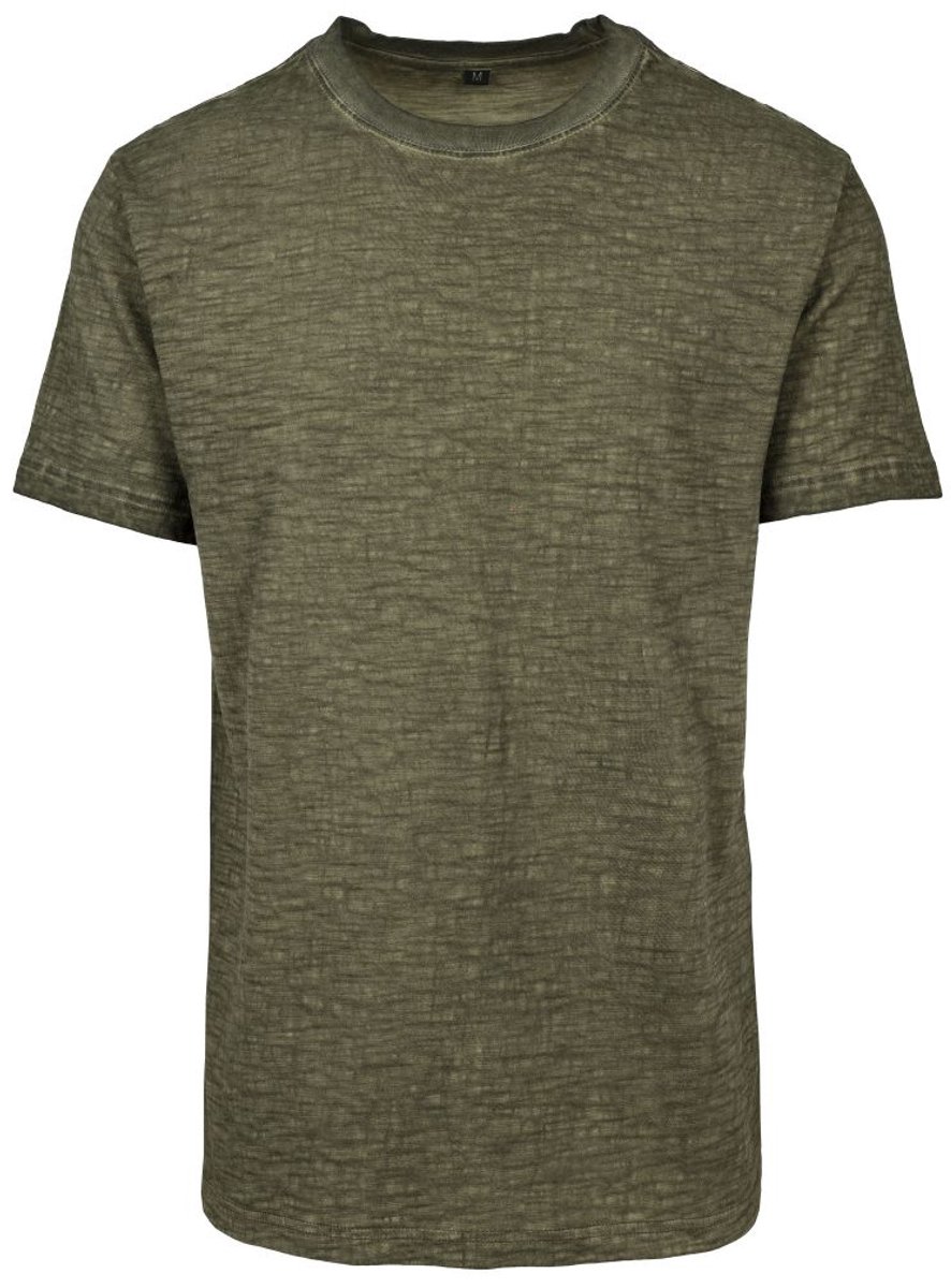 Build Your Brand - Spray Dye T-Shirt - Olive (Spray Dye) maat XXL