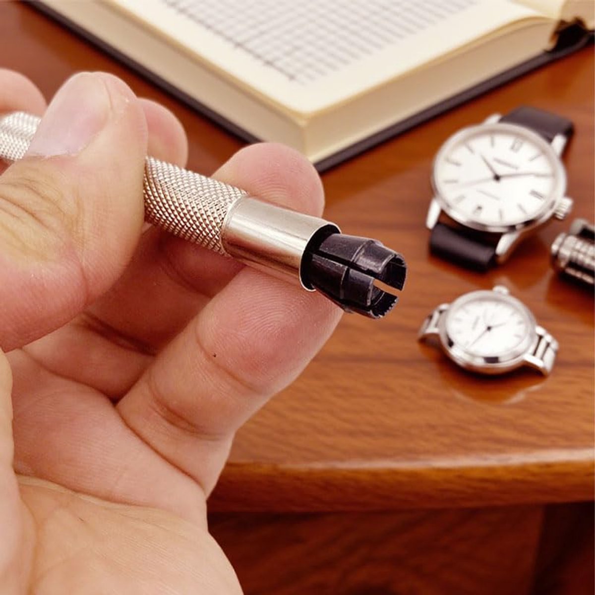 Horlogekroonwinder Gereedschap - Mechanisch Opwindinstrument - Horloge Reparatie - Handmatig Bedienbaar - 7mm - Verchroomd
