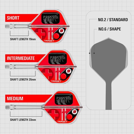Target K-Flex Press Start NO2 - Dart Flights van Merkloos — afbeelding 3