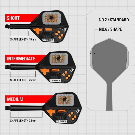 Target K-Flex Game Over NO6 - Dart Flights van Merkloos — afbeelding 4