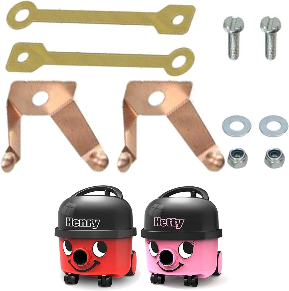 Stofzuigeronderdeel - Veercontactset - Snoeroprol Reparatie - Roestvrij staal kunststof - Zilver