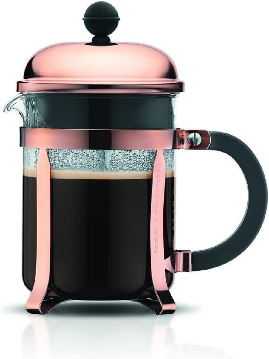 Koffiezetapparaat - Franse pers - Koffie zetten - Iconisch ontwerp - 4 kopjes - Koper