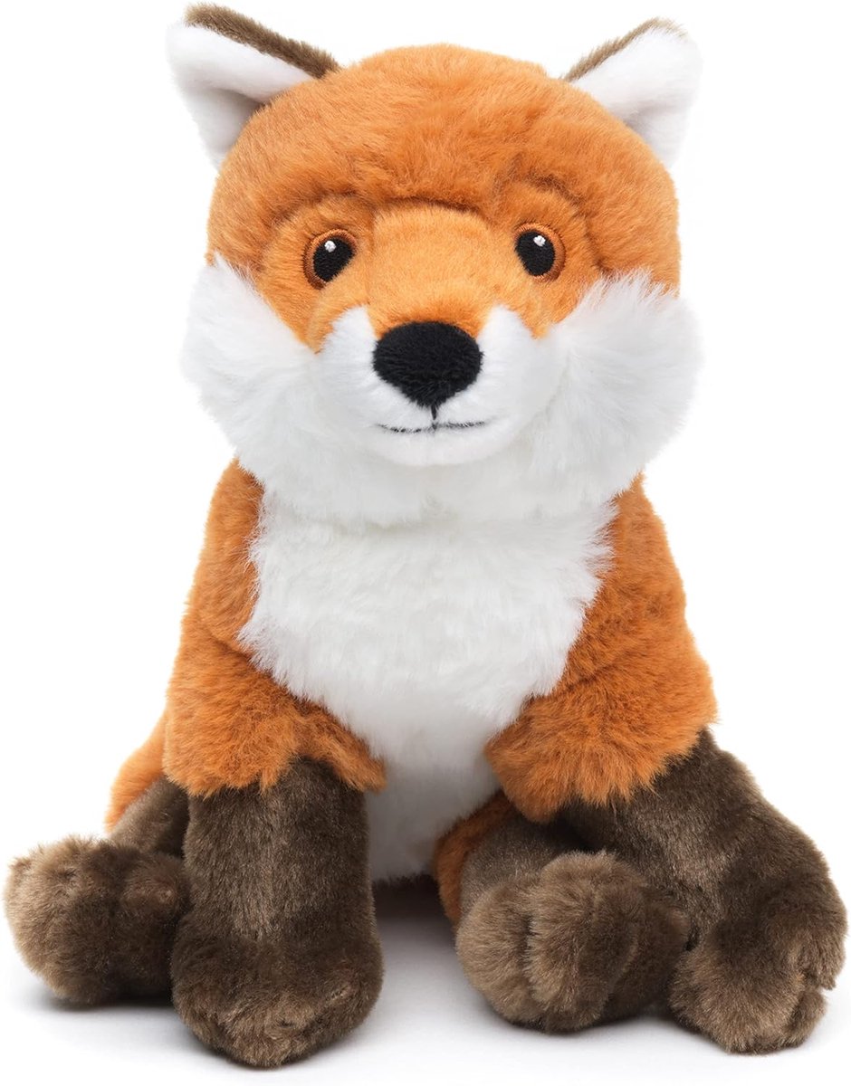 Pluche Vos - Knuffeldier Dier - Cadeau Idee - 100% Gerecycled Materiaal - 20 cm Hoogte - Rood