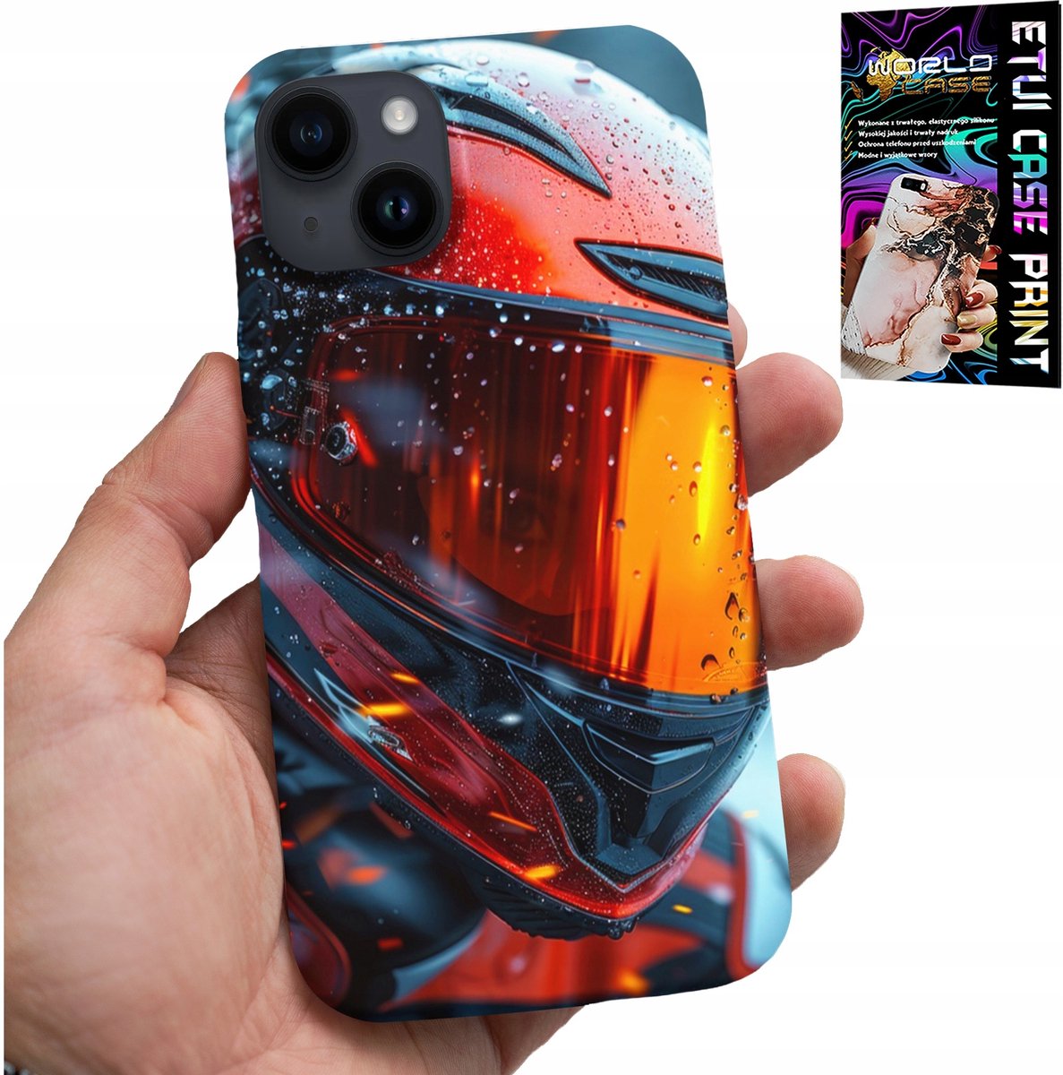 iPhone 15 hoesje - motorfiets, motorventilator, motorhelm