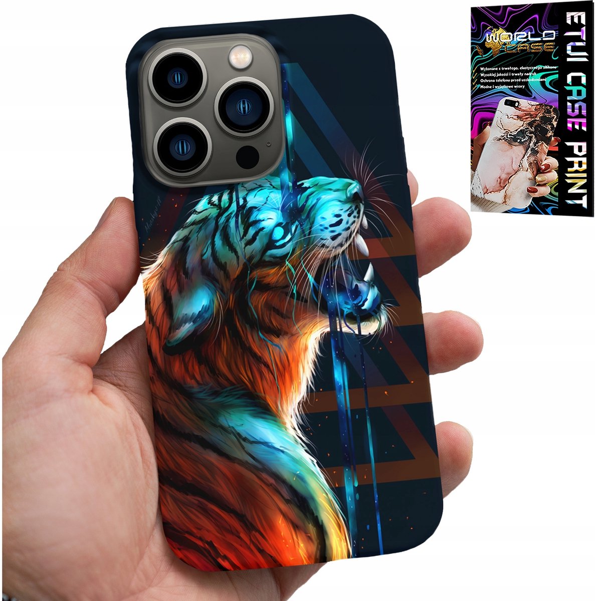iPhone 16 Pro hoesje - Tijger herenpatroon voor het hoesje, hoesje