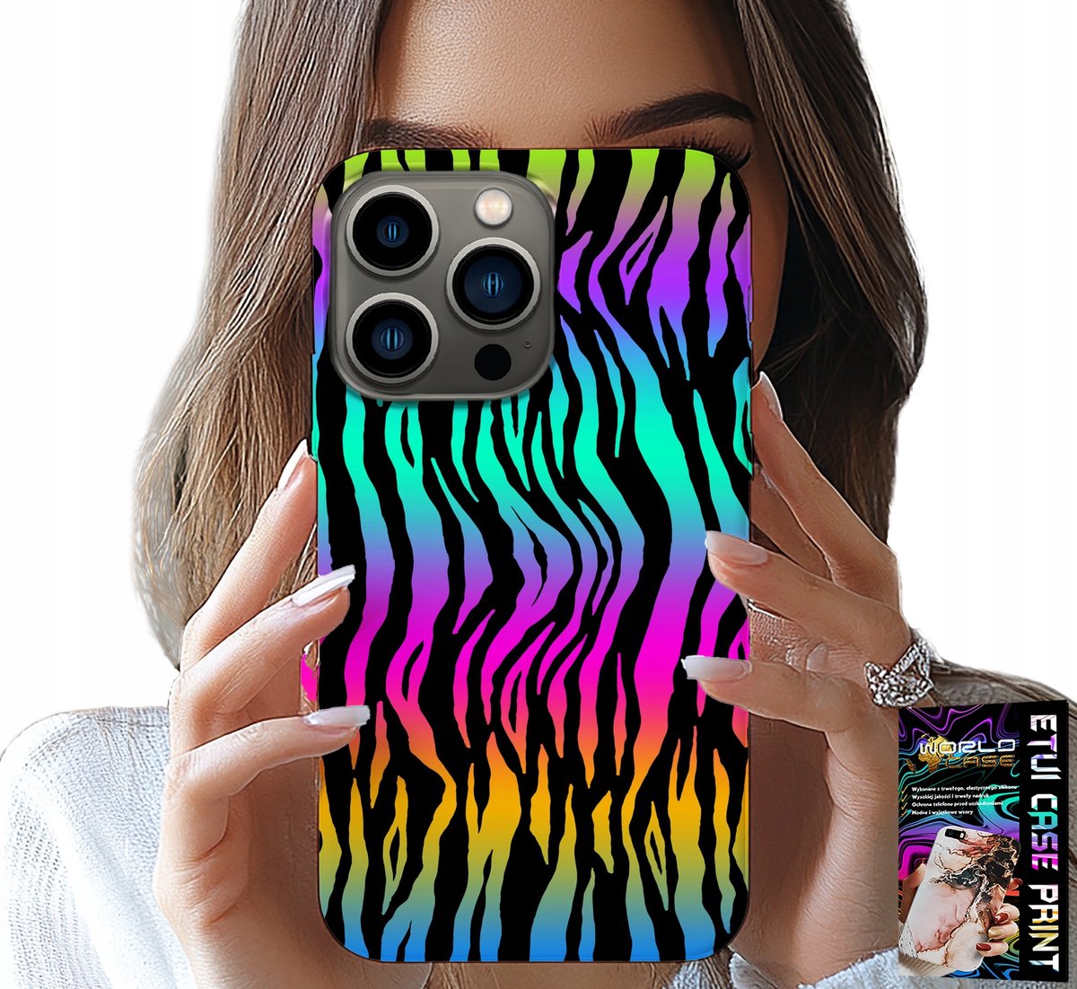HOESJE VOOR IPHONE 16 PRO - ABSTRACTE, KLEURRIJKE PATRONEN + FILM