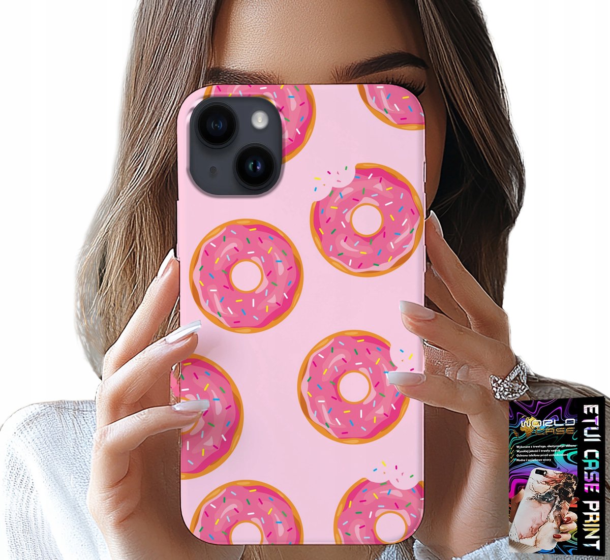 iPhone 15 hoesje - Patroon met donuts en suikerlaagje
