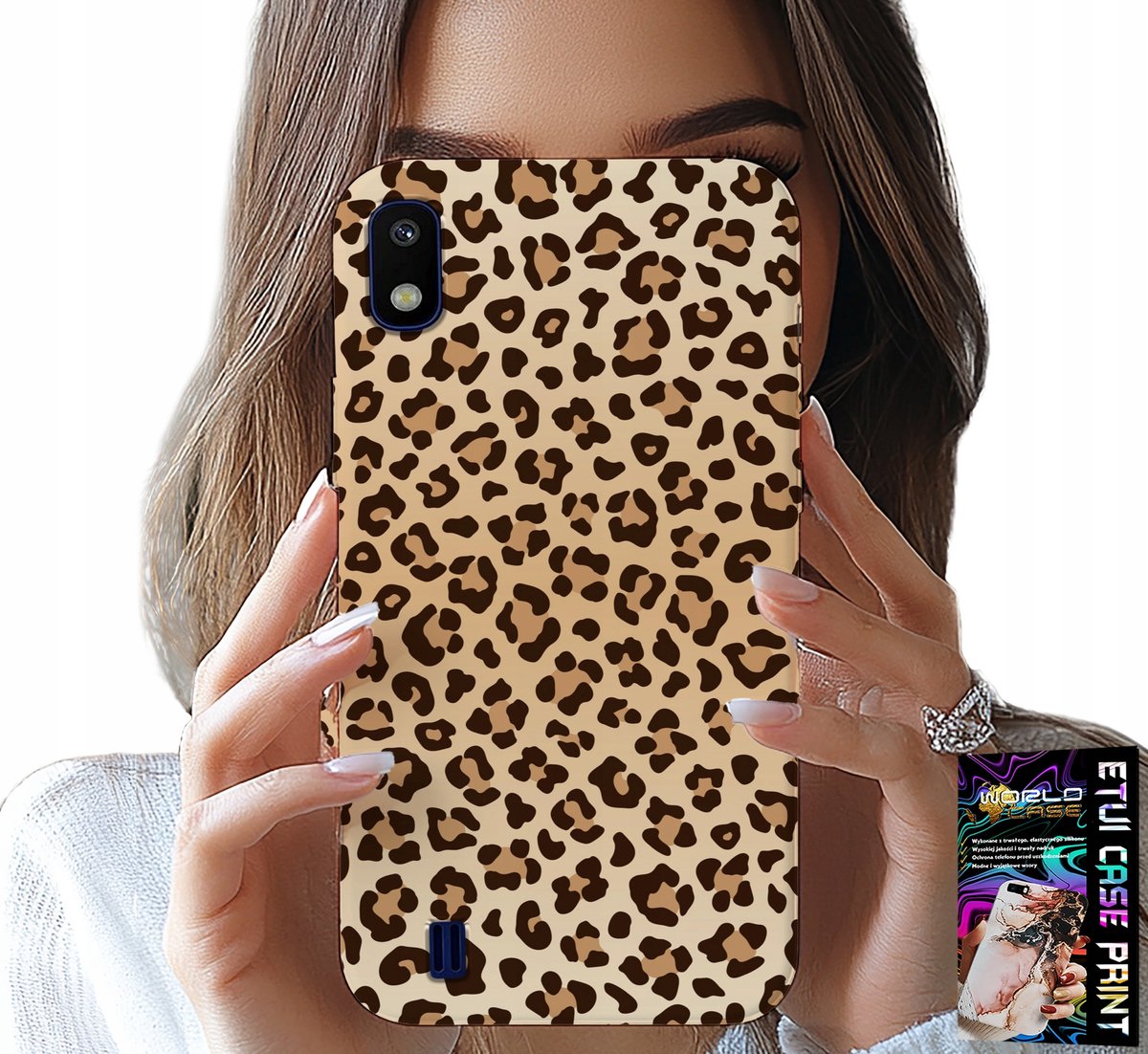 SAMSUNG A10 HOESJE - ACHTERKANT MET LUIPAARDPRINT, MODIEUZE VROUWELIJKE PATRONEN