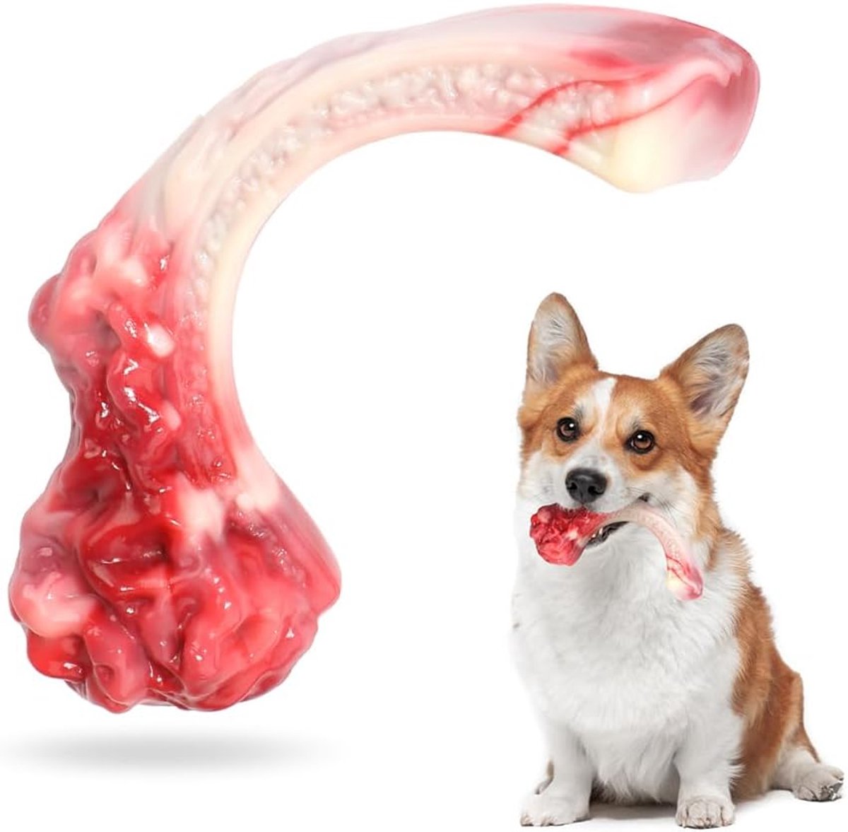 Honden Knaagspeelgoed – Duurzaam Kauwspeelgoed – Tandverzorging Hond – Extra Stevig Ontwerp – Medium Formaat – beige