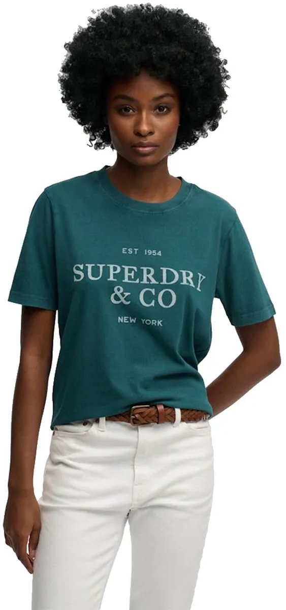 Superdry Luxe Casual Relaxed T-shirt Dames T-shirts Groen