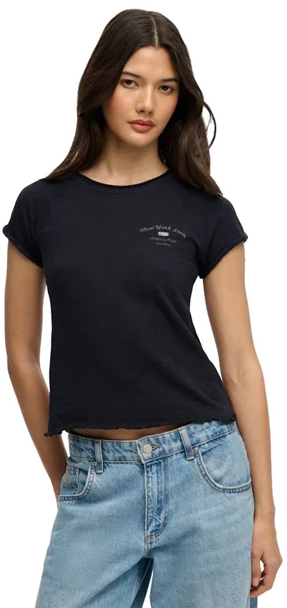 Superdry Athletic Essentials Slub Graphic T-shirt Dames T-shirts Marineblauw