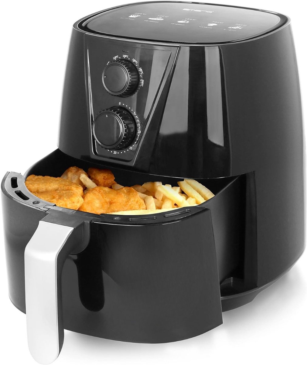 SAVI® Airfryer xl - Airfryer xxl - Heteluchtfriteuse - Zwart- 26cm x 32cm x 30cm
