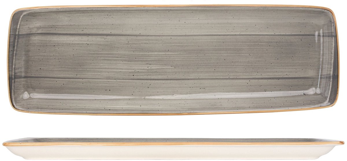 Bonna Serveerschaal - Aura Space - Porselein - 48x16 cm - set van 2