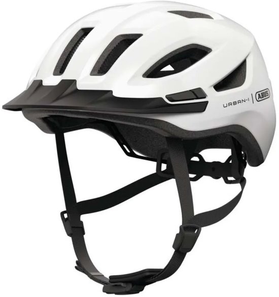 Fietshelm ABUS URBAN-I 4.0 shiny white S - 51-55 cm - wit - Geschikt voor gebruik op elektrische fietsen - stadsfietsen - 250 g — afbeelding 4