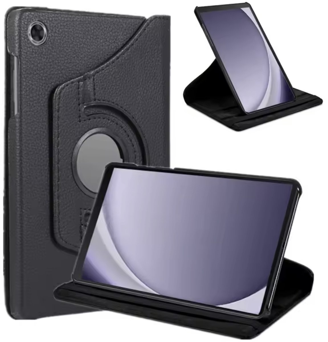 EtuiTab Samsung Galaxy Tab A9 8,7 2023 - Tablethoes - 360 graden - Zwart - Eco-leer