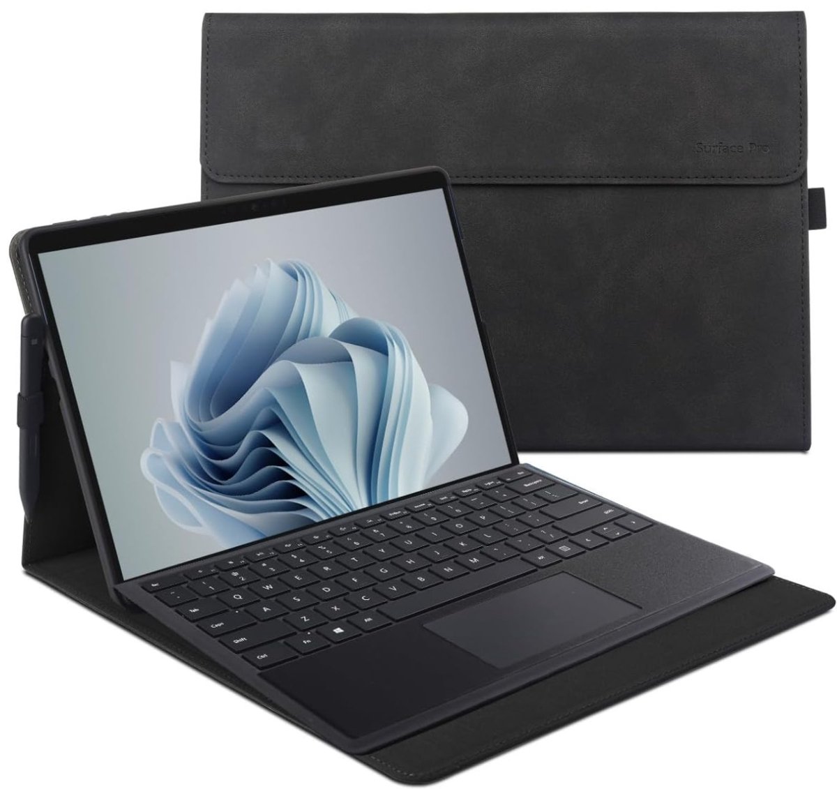 EtuiTab Microsoft Surface Pro - Tablethoes - Zwart - 13 inch - Compatibel met Toetsenbord