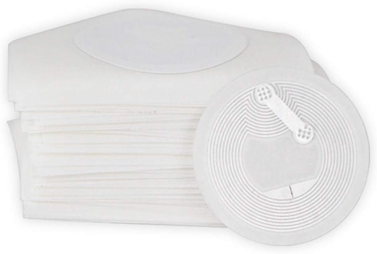 NFC Stickers - RFID Labels - Toegangscontrole - 13.56 MHz Frequentie - 25mm Diameter - Wit