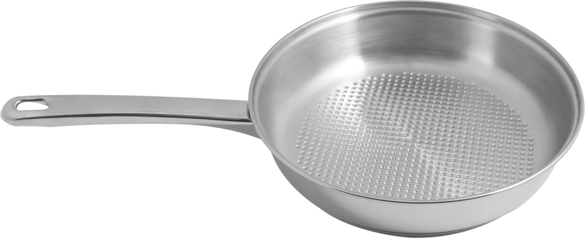 Koekenpan - Braadpan Bakpan - Gezond Koken - Drievoudige Bodem - 26 cm - RVS