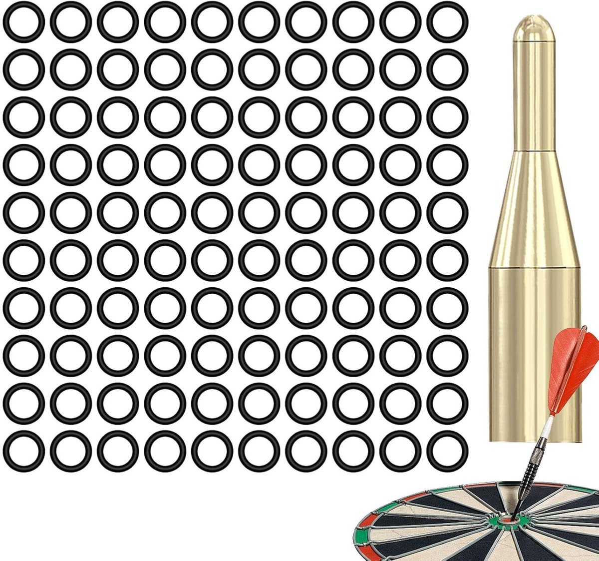 Dart O-Ringen - Shaft Ringen - Dart Spel - 100 Stuks - 4.5mm Diameter - Zwart