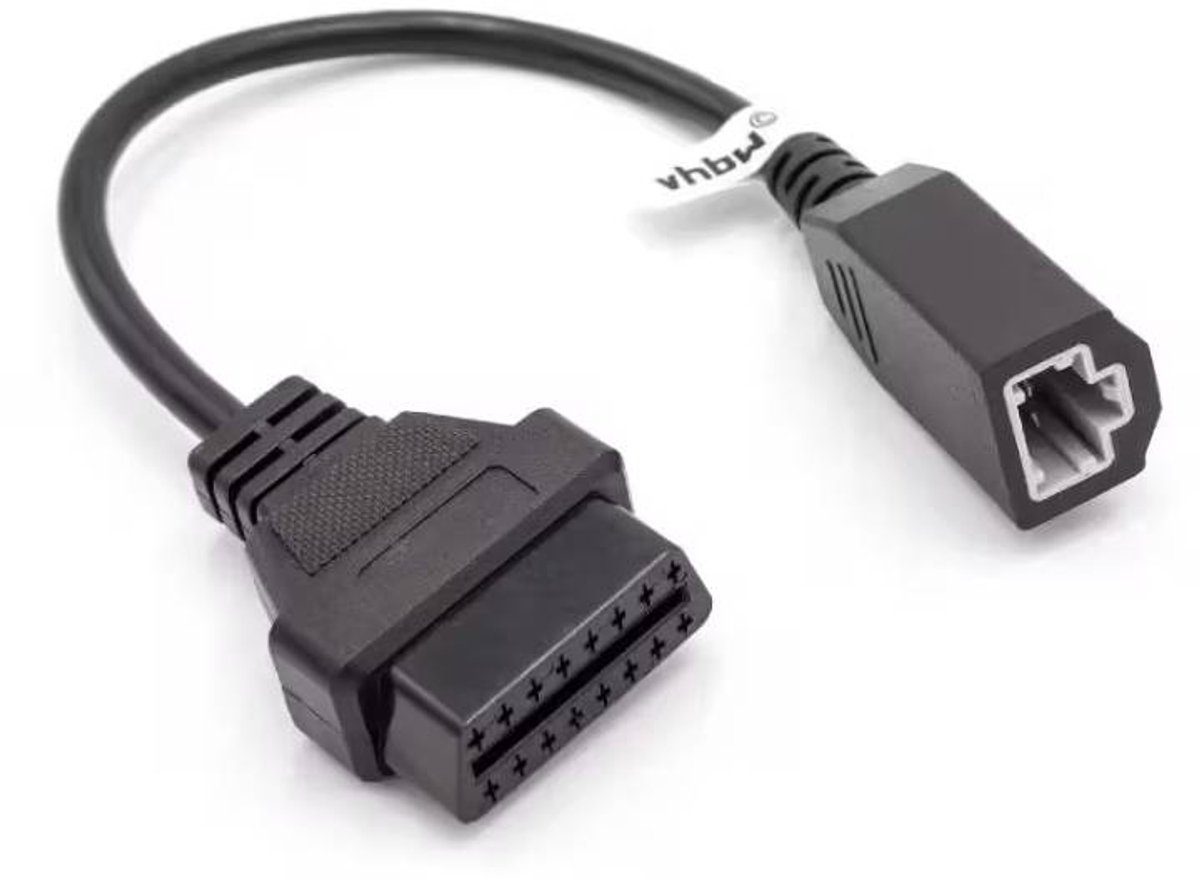 OBD2 Adapterkabel voor Honda - OBD1 3 naar 16-pins OBD2 - 0,2 meter - Zwart