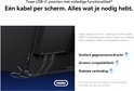 Detail van twee USB-C poorten aan de achterkant van de Blackview schermen, met tekst over snellere gegevensoverdracht.