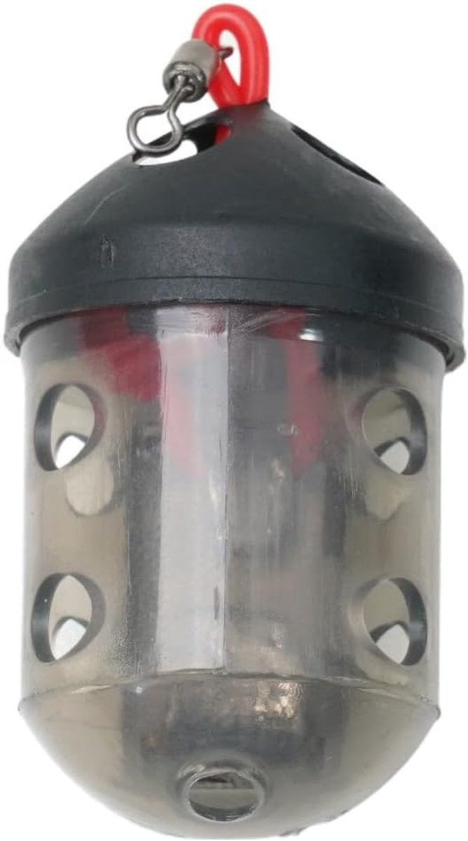 Visvoederbak Maden - Grond aas houder - Vissen accessoires - Eenvoudig vullen met duim - 26 x 48 mm - Zwart