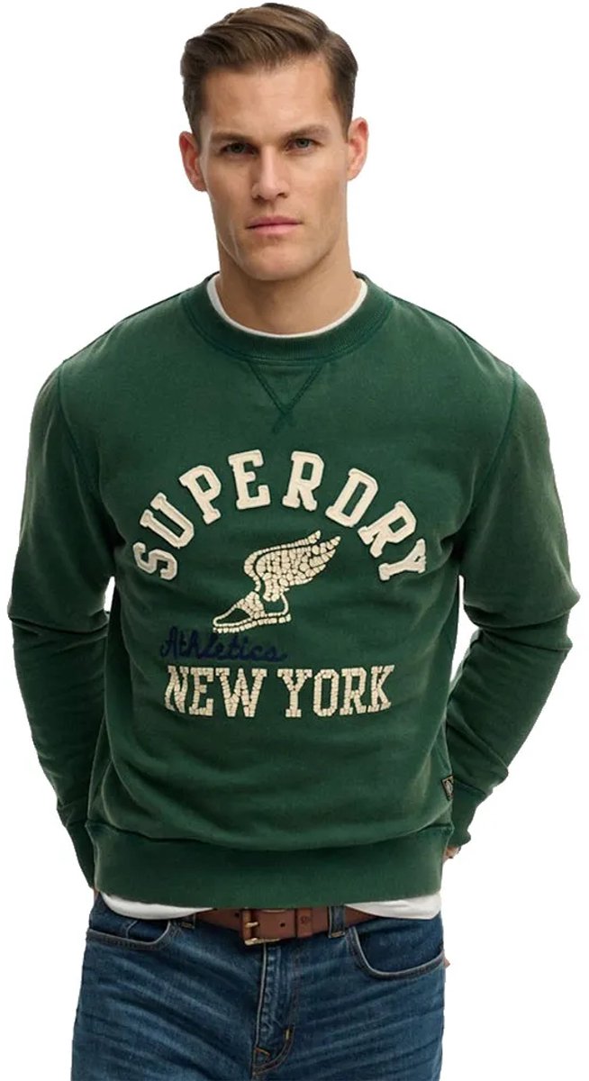 Superdry Vintage Athletic Crew Sweatshirt 3XL Man Groen