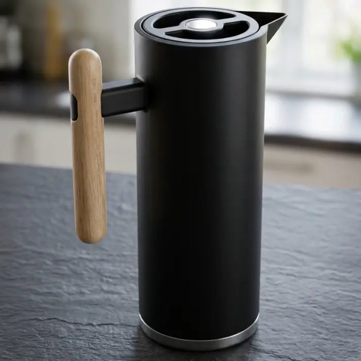 Stijlvolle Thermoskan – 1 Liter - Zwart